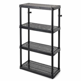 Gracious Living 4-Shelf Tier Resin Storage Organizer