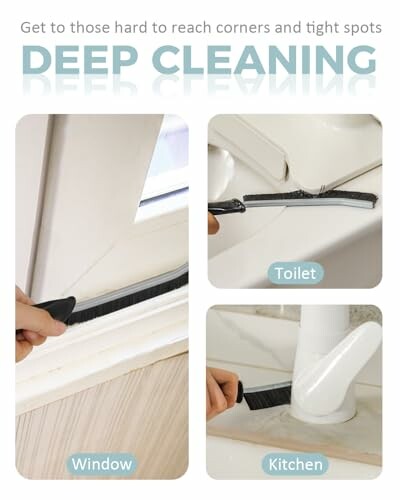 Tool for deep cleaning window, toilet, and kitchen