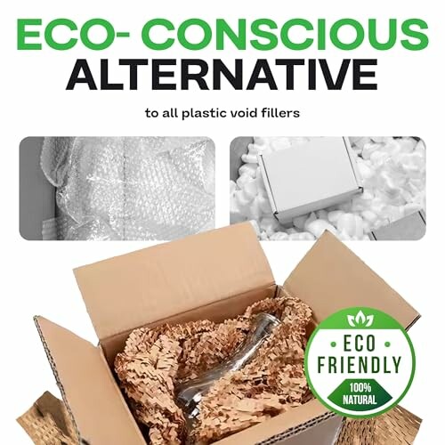 Eco-friendly packaging alternative to plastic void fillers.