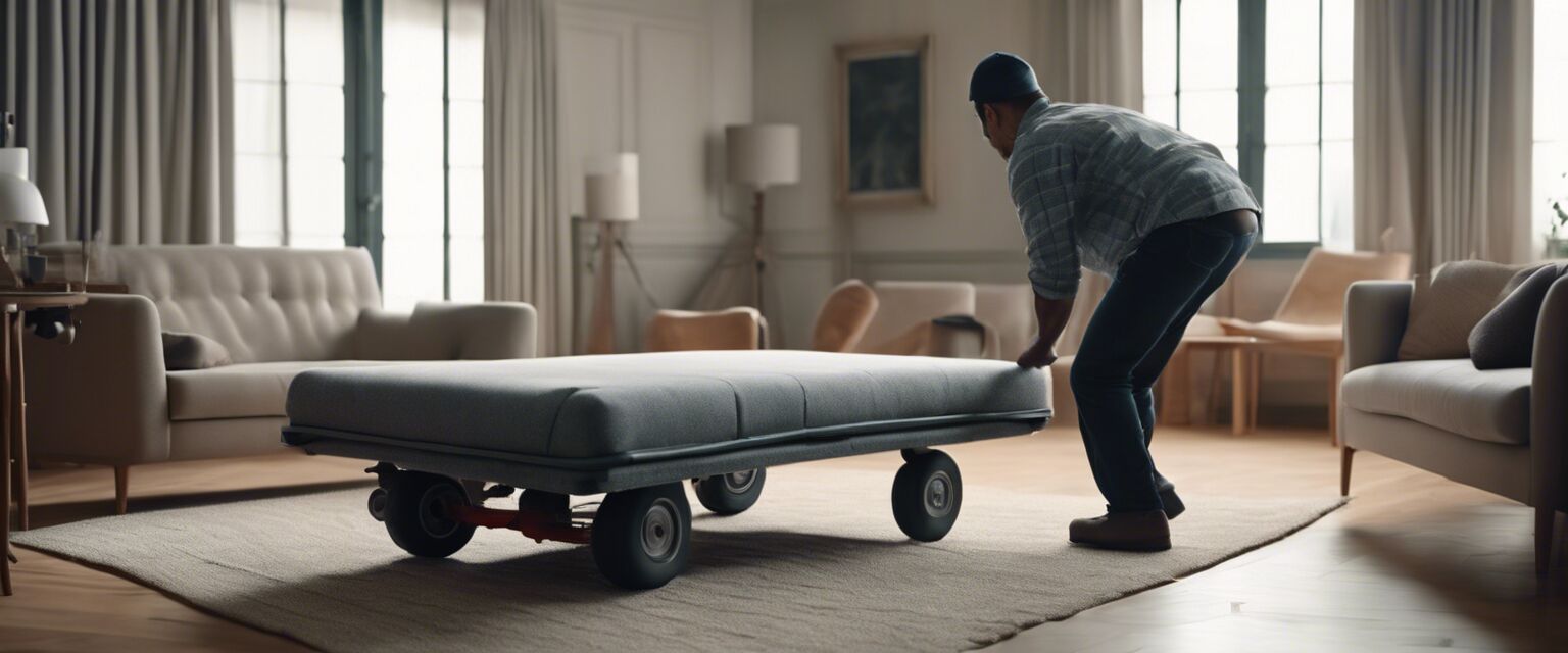 Moving furniture with a dolly